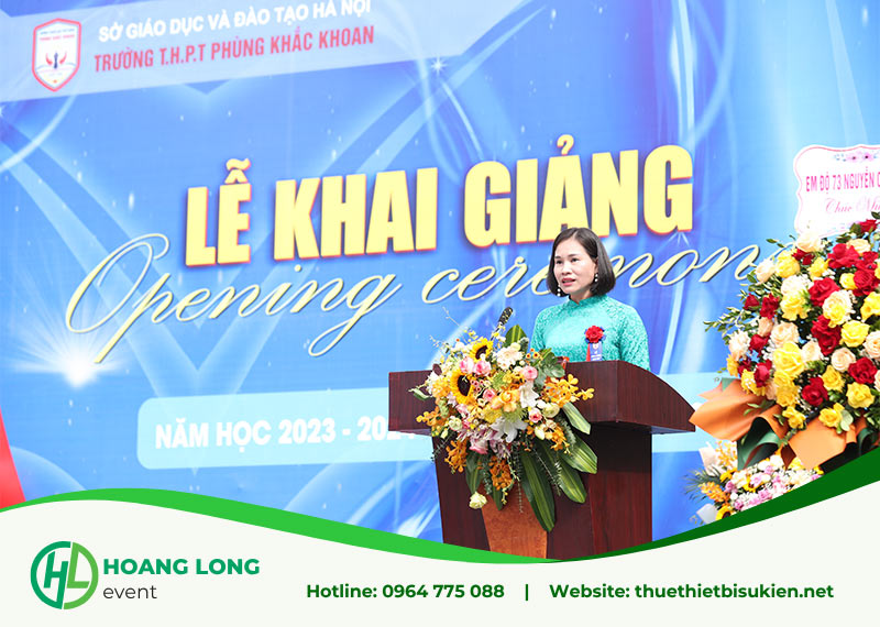 thiết bị tổ chức lễ khai giảng 